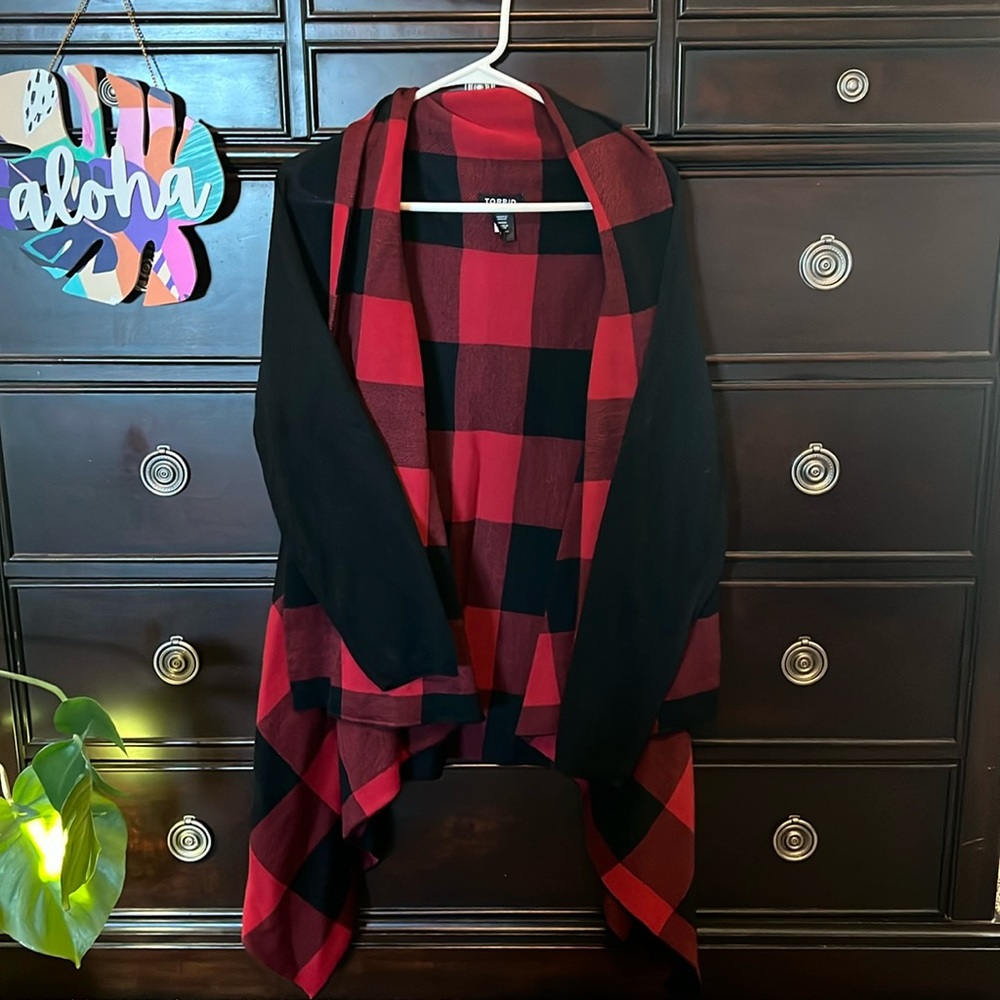 Torrid 2xl Buffalo plaid cardigan